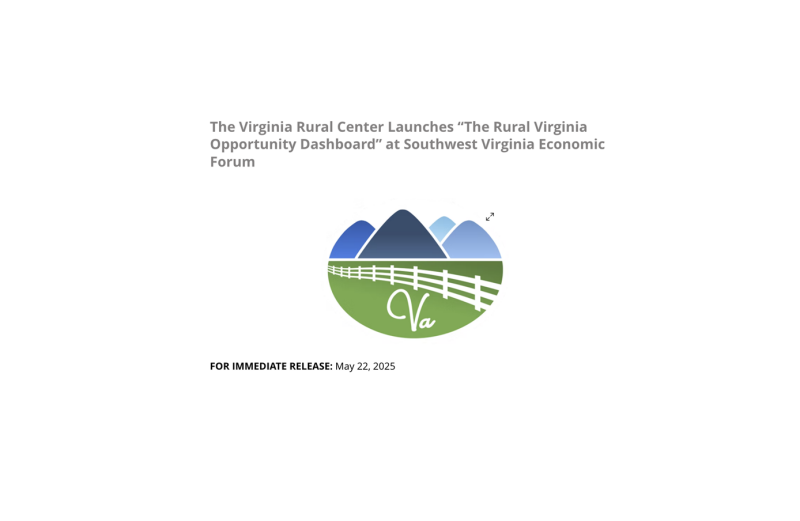 The Rural Virginia Opportunity Dashboard Launches!