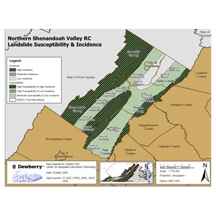 Hazard-susceptible area in southwest Virginia.