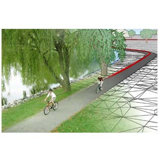 Graphical representation of bikeway