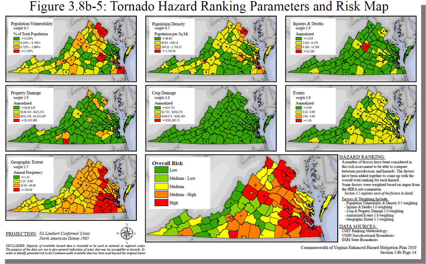 Virginia Hazard Mitigation Risk Analysis Output